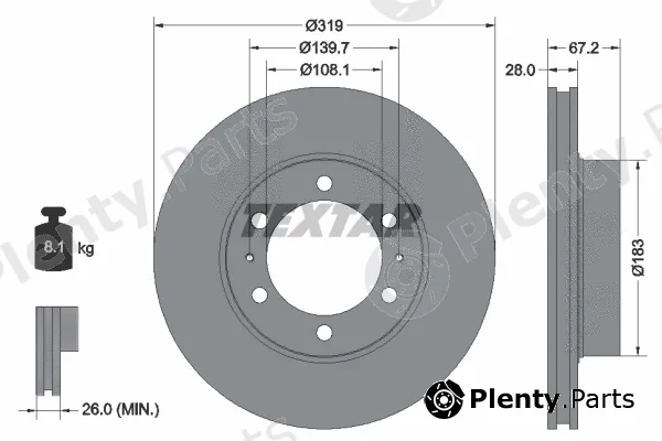 Textar 92230400 — Brake Disc