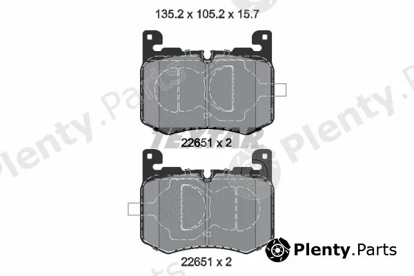 Textar 2265101 — Brake Pad Set, disc brake Q+