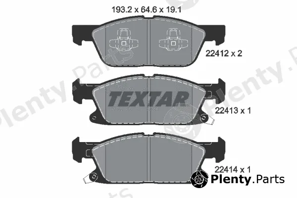 Textar 2241201 — Brake Pad Set, disc brake Q+