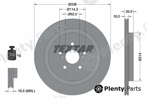 Textar 92325203 — Brake Disc PRO