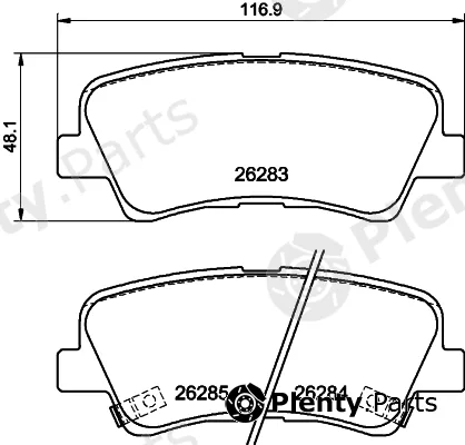 Textar 2628301 — Brake Pad Set, disc brake Q+
