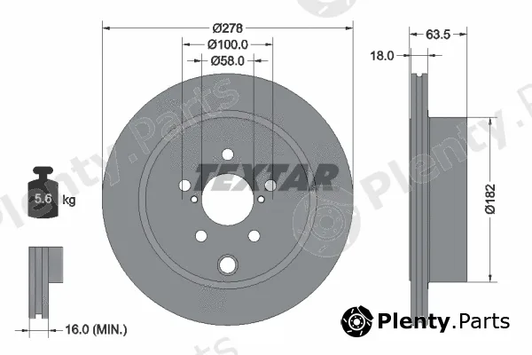 Textar 92278503 — Brake Disc PRO