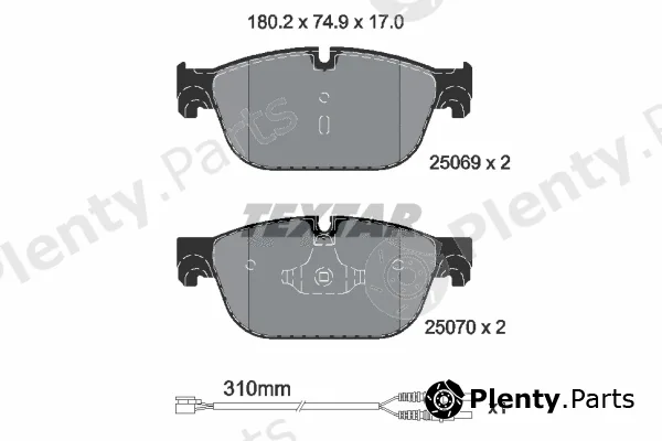 Textar 2506901 — Brake Pad Set, disc brake Q+