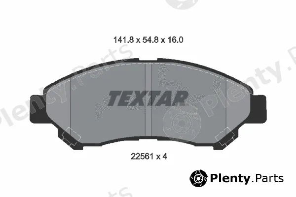 Textar 2256101 — Brake Pad Set, disc brake