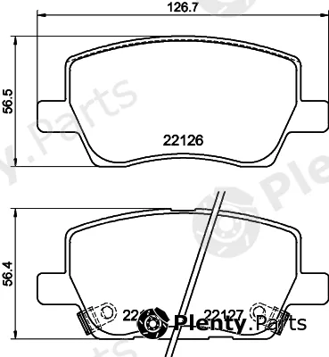 Textar 2212601 — Brake Pad Set, disc brake Q+