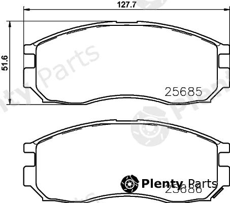 Textar 2568501 — Brake Pad Set, disc brake