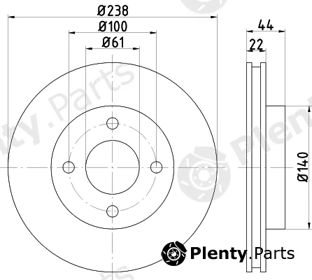 Textar 92285703 — Brake Disc PRO