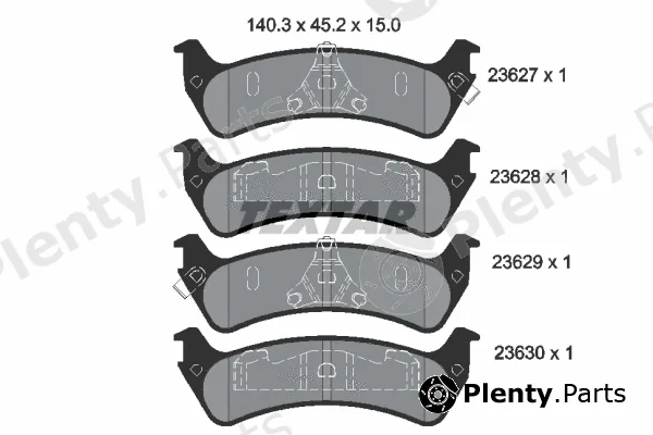 Textar 2362701 — Brake Pad Set, disc brake