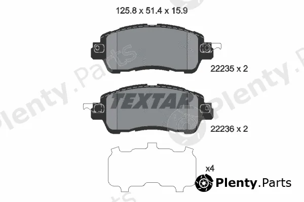 Textar 2223501 — Brake Pad Set, disc brake