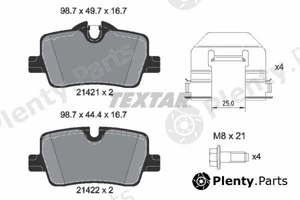 Textar 2142101 — Brake Pad Set, disc brake Q+