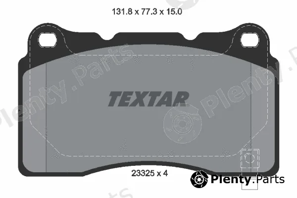 Textar 2332501 — Brake Pad Set, disc brake Q+