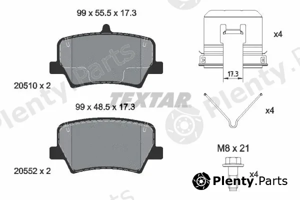 Textar 2051001 — Brake Pad Set, disc brake Q+