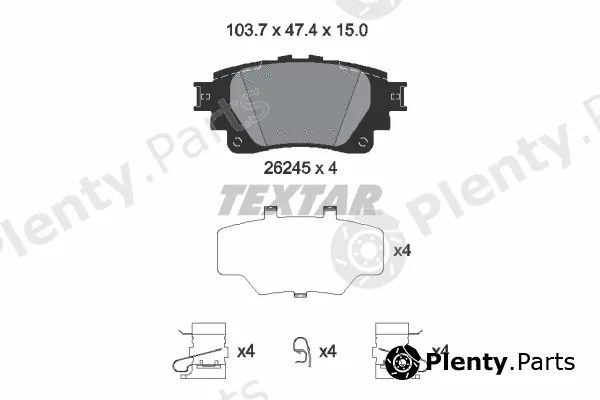 Textar 2624501 — Brake Pad Set, disc brake