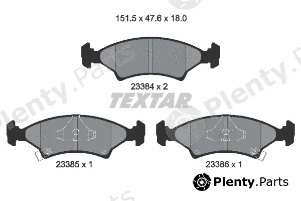 Textar 2338401 — Brake Pad Set, disc brake
