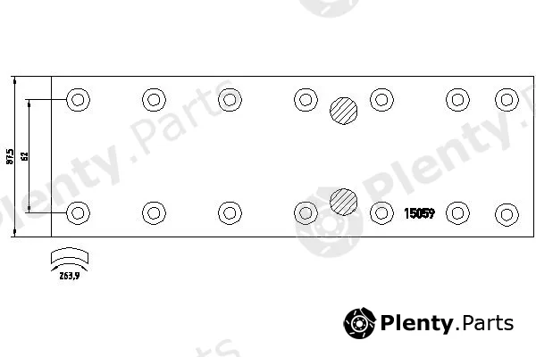 Textar 15059 — Brake Lining, drum brake