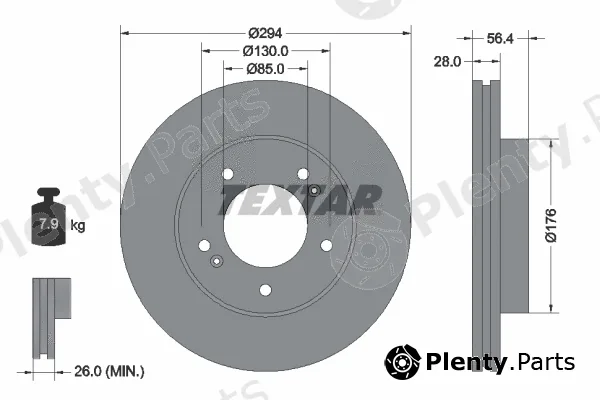 Textar 92203203 — Brake Disc PRO