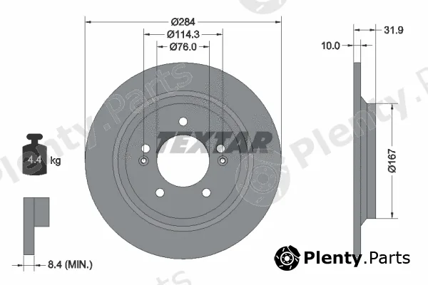 Textar 92293103 — Brake Disc PRO