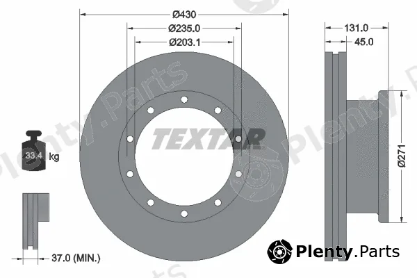 Textar 93086800 — Brake Disc