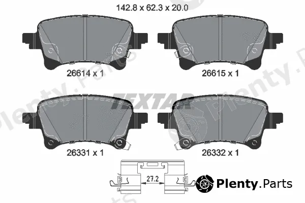 Textar 2661401 — Brake Pad Set, disc brake