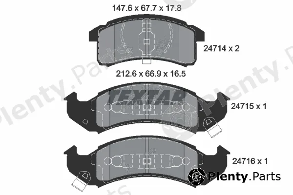 Textar 2471401 — Brake Pad Set, disc brake Q+
