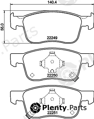 Textar 2224901 — Brake Pad Set, disc brake Q+