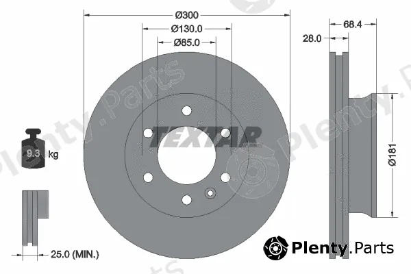 Textar 93143200 — Brake Disc