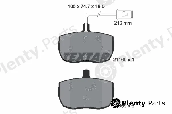 Textar 2116002 — Brake Pad Set, disc brake