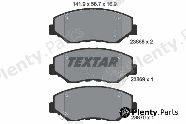 Textar 2386801 — Brake Pad Set, disc brake