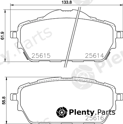 Textar 2561401 — Brake Pad Set, disc brake