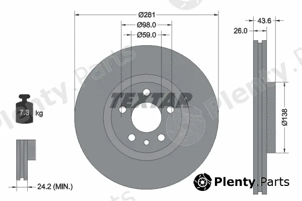 Textar 92074000 — Brake Disc