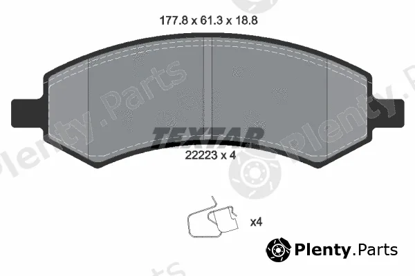 Textar 2222301 — Brake Pad Set, disc brake Q+
