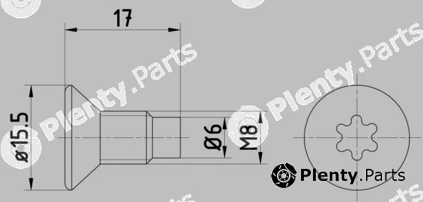 Textar TPM0004 — Bolt, brake disc