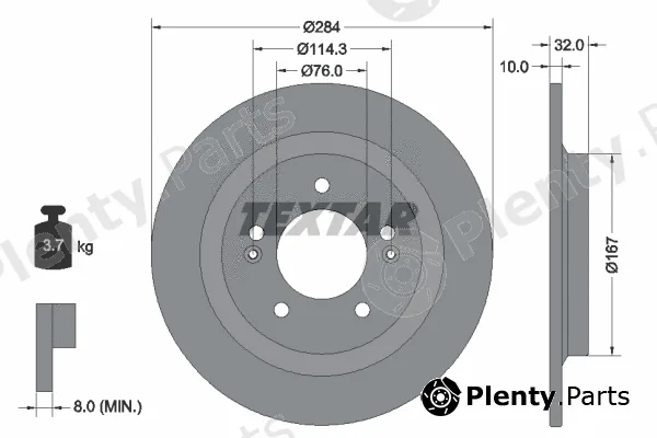 Textar 92333303 — Brake Disc PRO