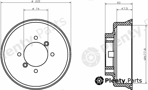 Textar 94017200 — Brake Drum