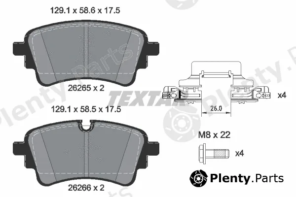 Textar 2626501 — Brake Pad Set, disc brake