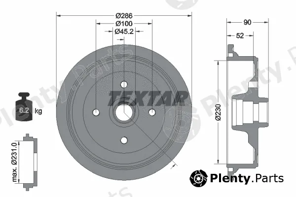 Textar 94011500 — Brake Drum