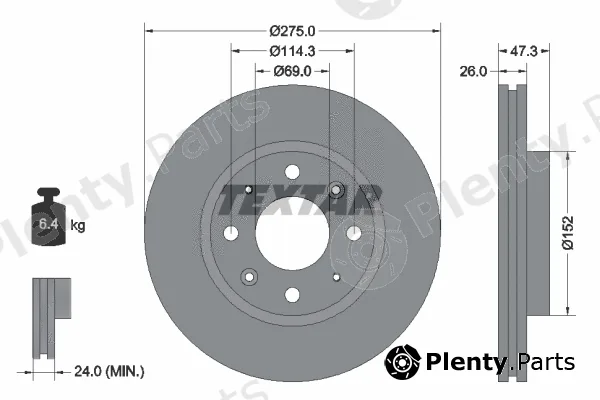 Textar 92136700 — Brake Disc