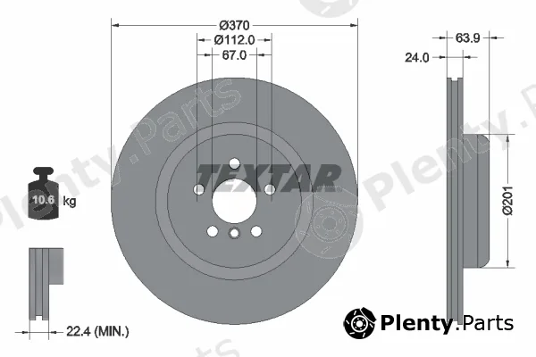 Textar 92350005 — Brake Disc PRO+