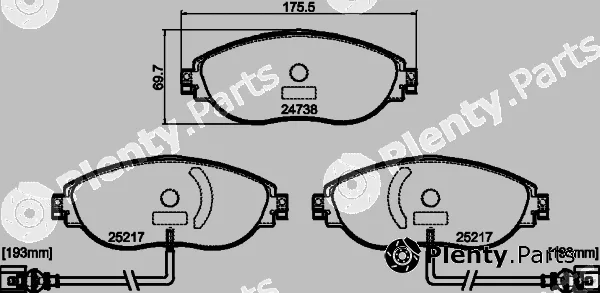Textar 2473808 — Brake Pad Set, disc brake Q+