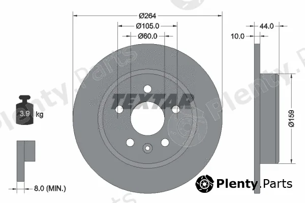 Textar 92275300 — Brake Disc