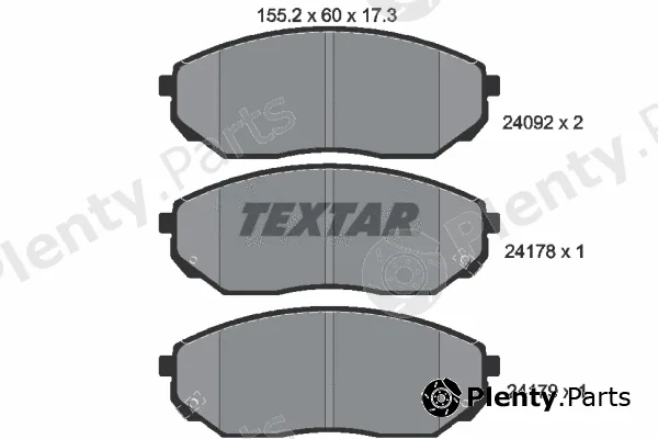 Textar 2409201 — Brake Pad Set, disc brake
