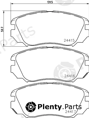 Textar 2441504 — Brake Pad Set, disc brake