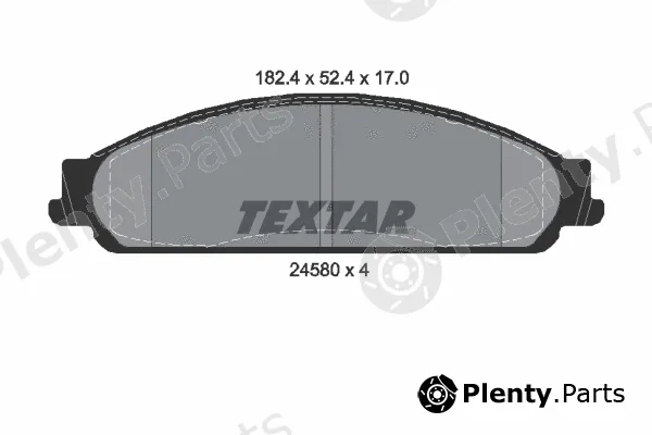 Textar 2458002 — Brake Pad Set, disc brake Q+