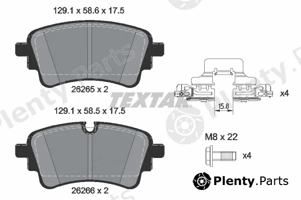 Textar 2626503 — Brake Pad Set, disc brake