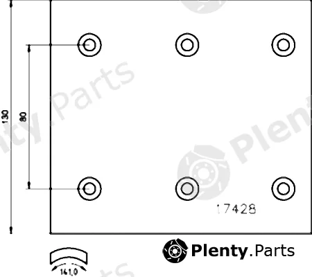 Textar 1742801 — Brake Lining Kit, drum brake