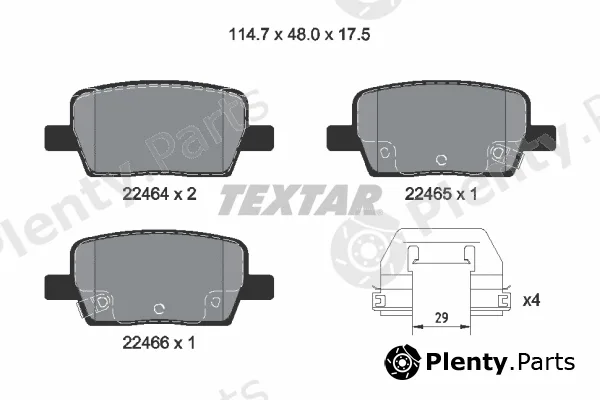 Textar 2246401 — Brake Pad Set, disc brake Q+