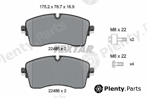 Textar 2248505 — Brake Pad Set, disc brake Q+