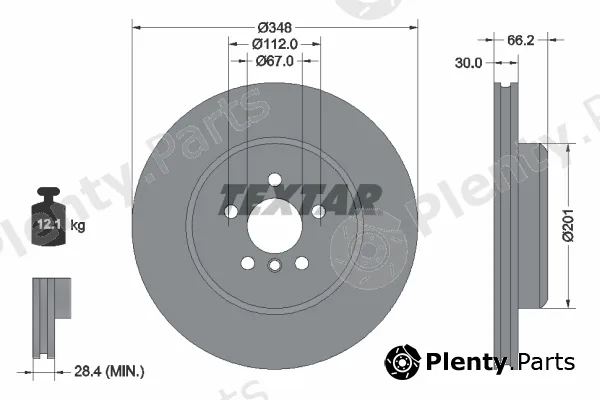Textar 92350605 — Brake Disc PRO+