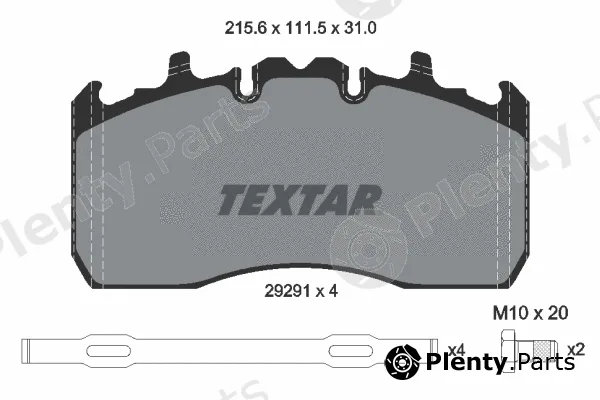 Textar 2929101 — Brake Pad Set, disc brake