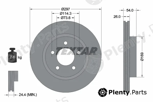 Textar 92230003 — Brake Disc PRO
